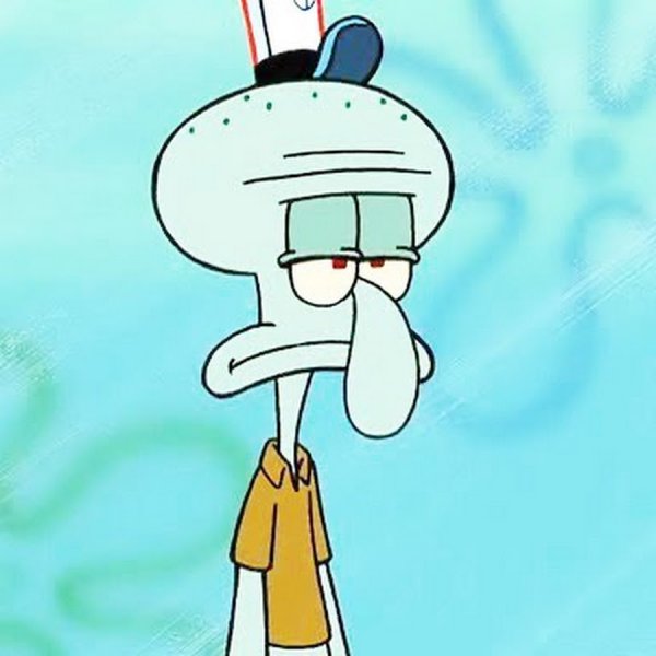 Сквидвард из Спанч Боба грустный