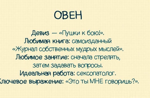 Высказывания про Овнов