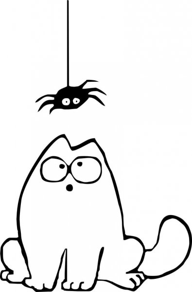 Котики рисунки для срисовки простые
