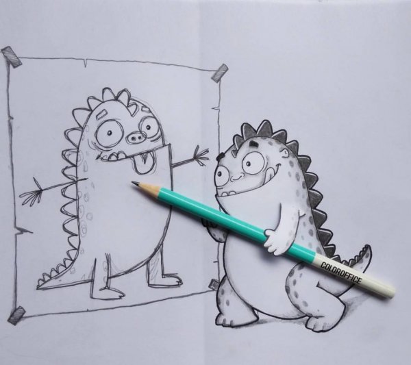 Веселые рисунки карандашом