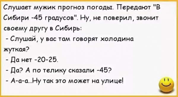 Анекдоты про погоду смешные