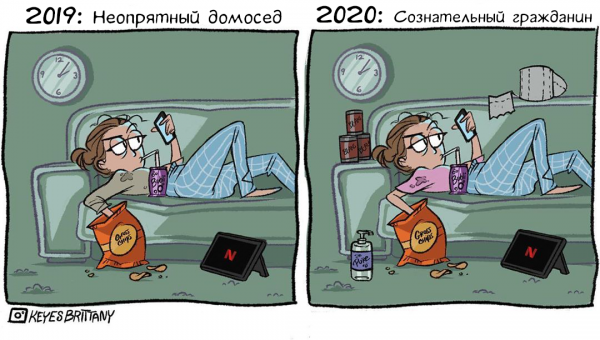 Смешные комиксы про карантин