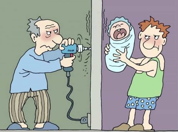 Шумные соседи карикатура