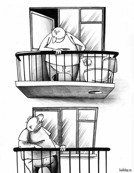 Карикатуры на балконы