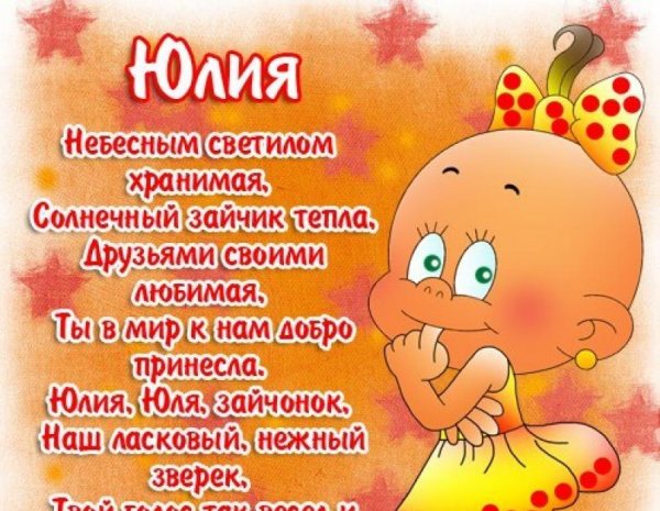 Поздравления с днём рождения Юля