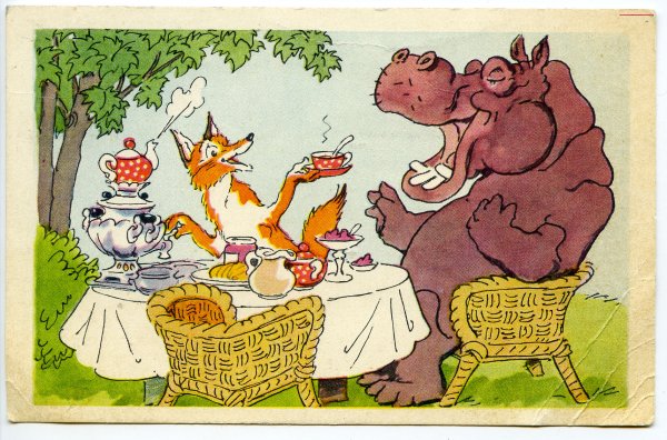 Чаепитие карикатура