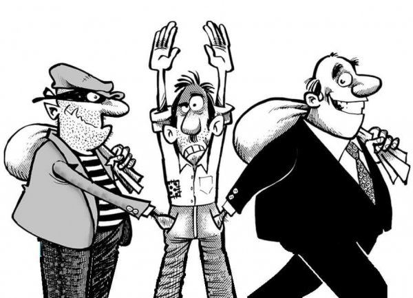 Грабитель карикатура