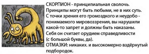 Смешной гороскоп Скорпион