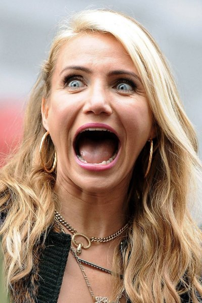 Кэмерон Диаз open mouth