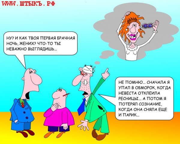 Первая брачная ночь карикатура