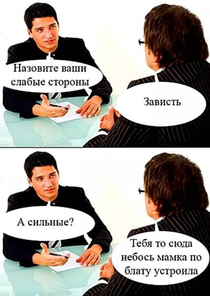Собеседование на работу Мем