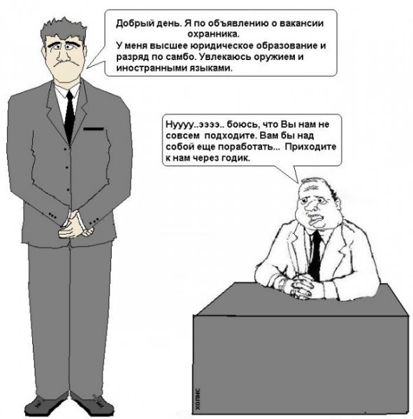 Собеседование карикатура