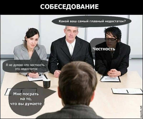 Собеседование карикатура