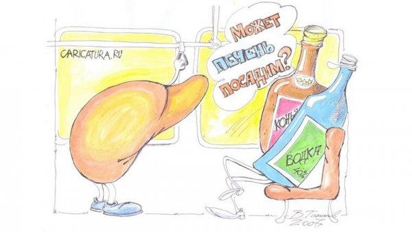 Печень алкоголика карикатура