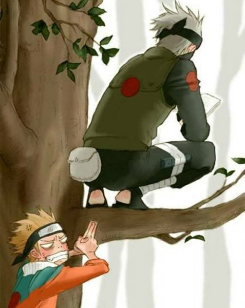 Какаши сенсей Саске и Наруто