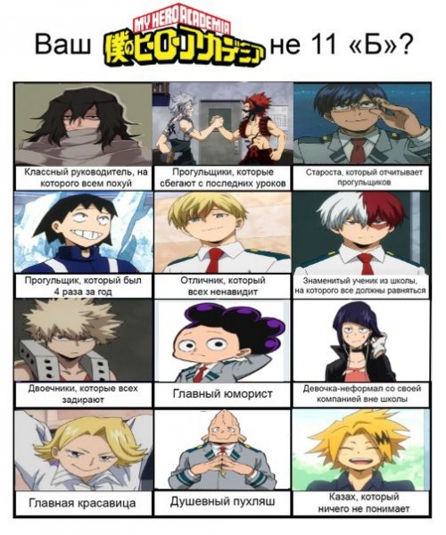 Мемы по моей геройской Академии