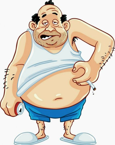 Смешной мультяшный мужчина