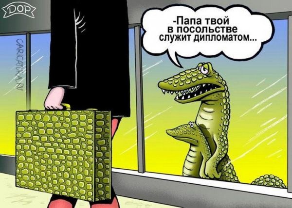 Папа твой в посольстве служит дипломатом карикатура
