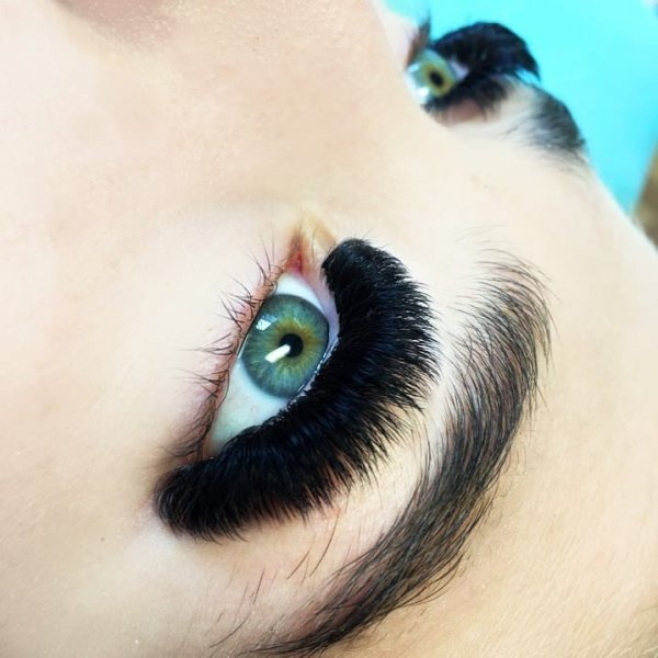 Меховые ресницы наращивание