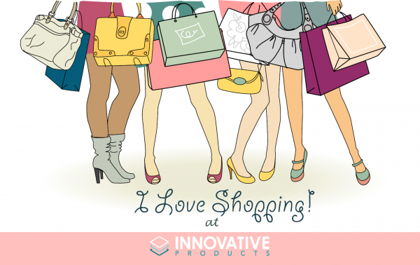 Смешной рисунок шопинг