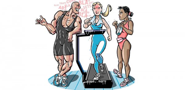 Спортзал карикатура