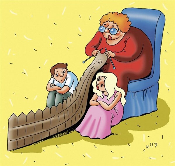 Теща карикатура