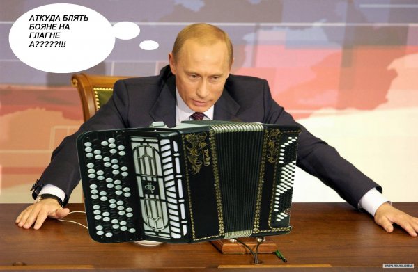 Путин с гармошкой