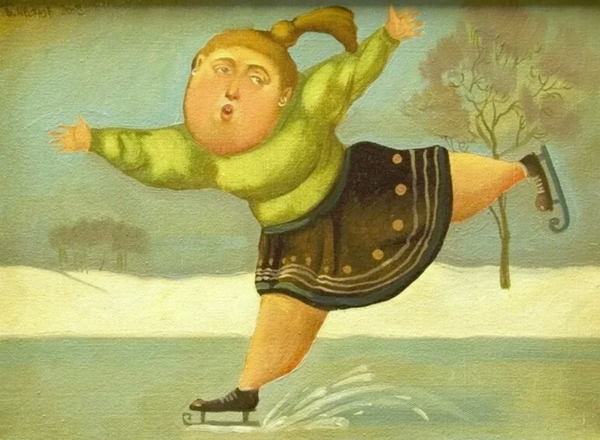 Толстый на коньках