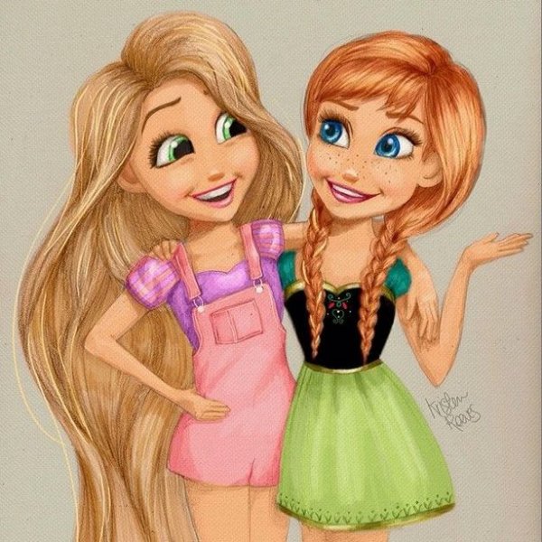 Две подруги мультяшные