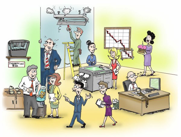 Прикольные карикатуры про работу