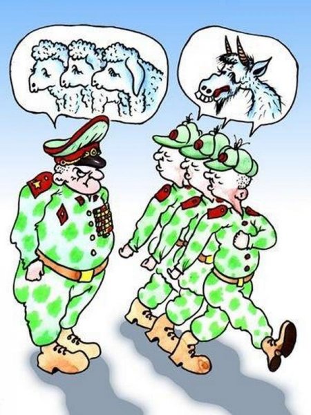 Карикатуры на армейскую тематику