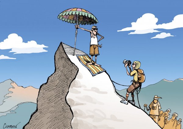Альпинист карикатура