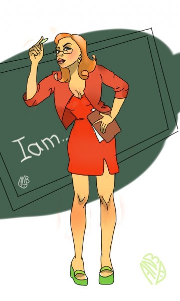 Веселая учительница