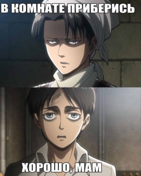 Атака титанов Леви Аккерман мемы