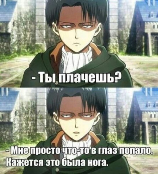 Атака титанов приколы Леви
