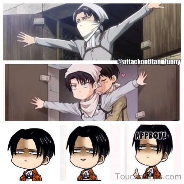 Аниме атака титанов Леви приколы