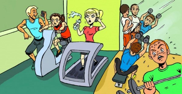 Карикатуры в тренажерном зале