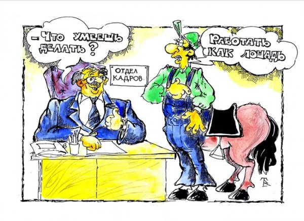 Отдел кадров карикатура