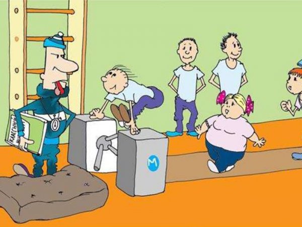 Карикатура на учителя физкультуры
