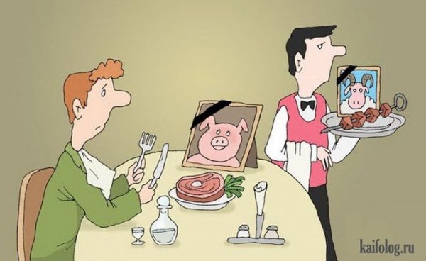 Ресторан карикатура