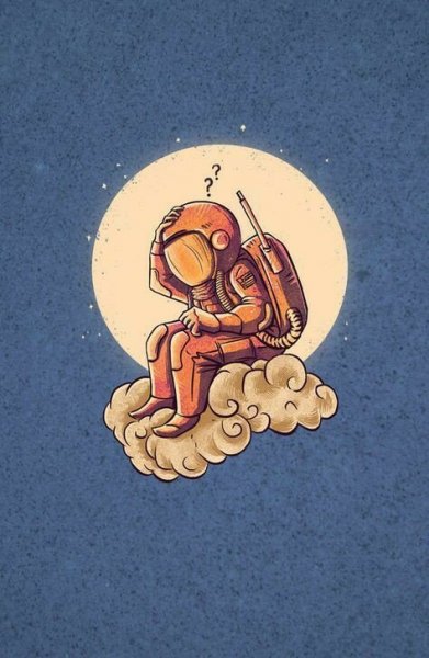 Космонавт арт смешной