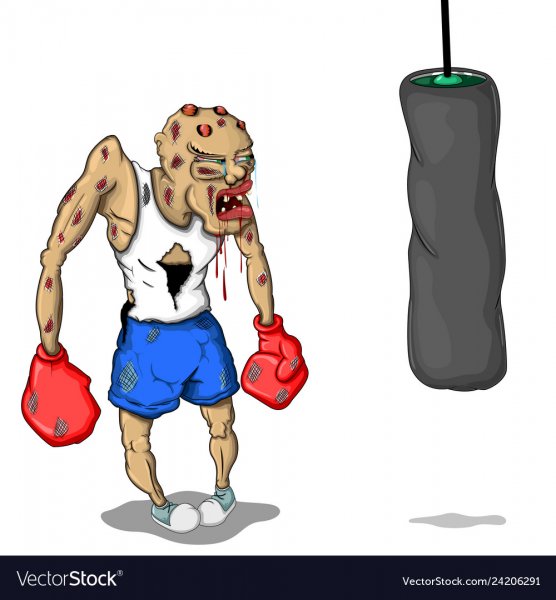 Смешной боксер рисунок
