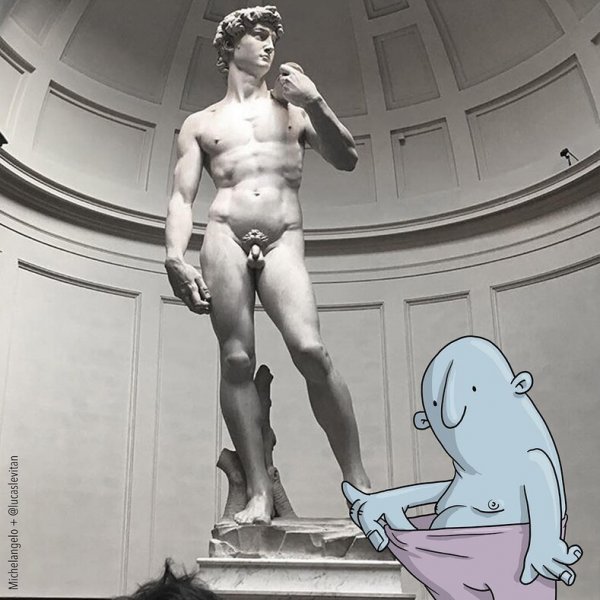 Художник Микеланджело статуя Давида