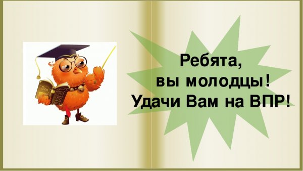 Желаем удачи на ВПР