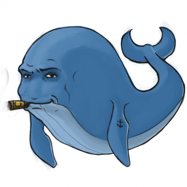 Синий кит вектор