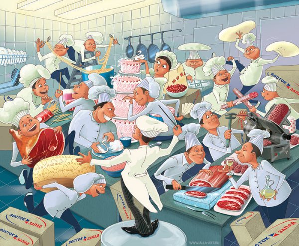 Кондитер карикатура