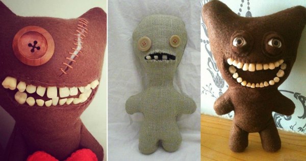 Плюшевая игрушка с зубами