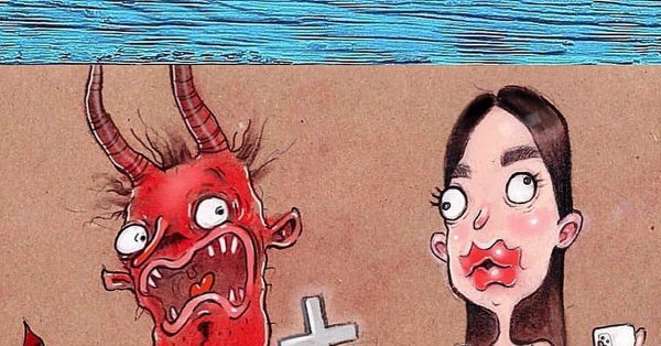 Губы дьявола карикатура