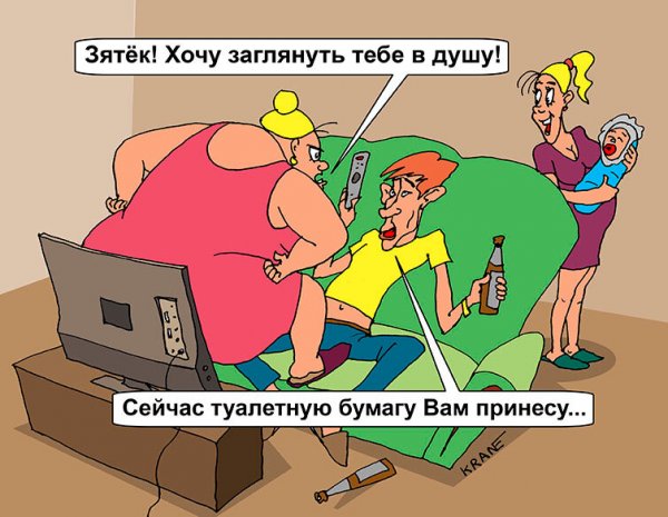 Карикатура на зятя