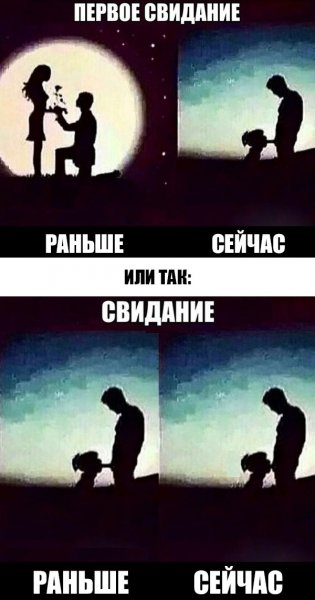 Первое свидание раньше